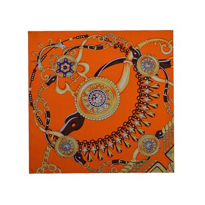 Orange Funky Silk Pocket Square for Men