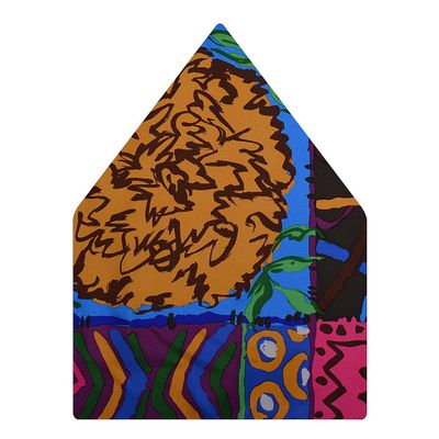 Multi Funky Silk Pocket Square for Men