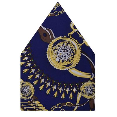 Blue Funky Silk Pocket Square for Men