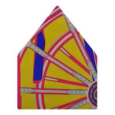 Yellow Funky Silk Pocket Square for Men