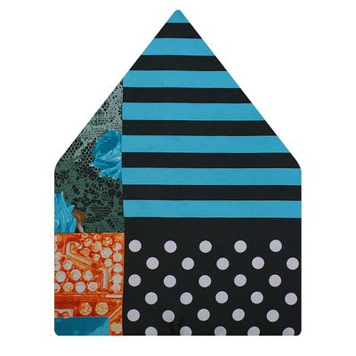 Blue Funky Silk Pocket Square for Men