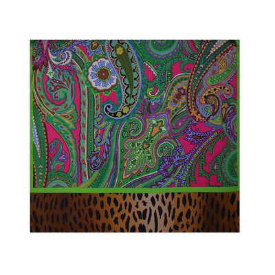 Multi Paisley Silk Pocket Square for Men