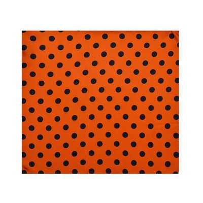 Orange Polka Silk Pocket Square for Men