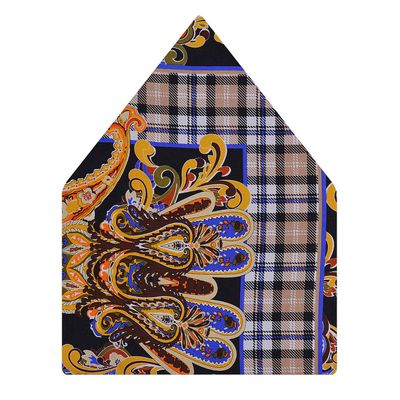 Multi Paisley Silk Pocket Square for Men