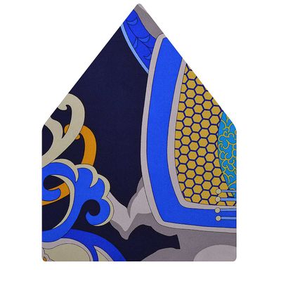 Blue Funky Silk Pocket Square for Men