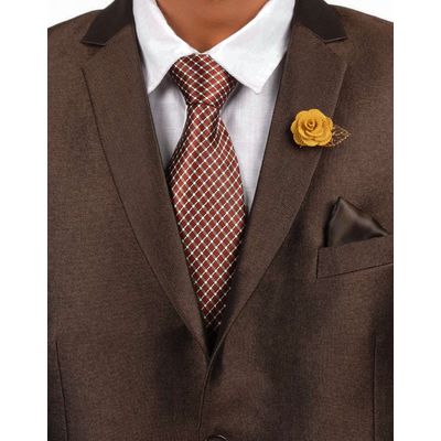 Tiekart men gold floral lapel pin