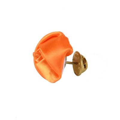 Tiekart men orange plain solids  lapel pin