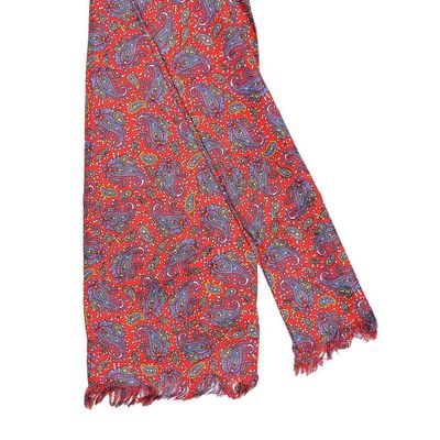 Tiekart men multi paisley silk scarf