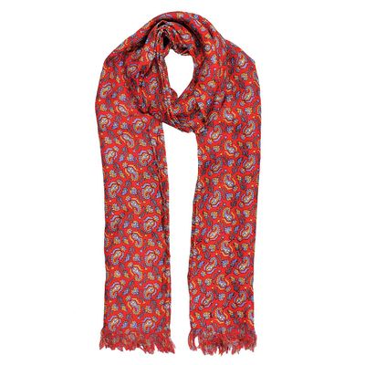 Tiekart men multi paisley silk scarf