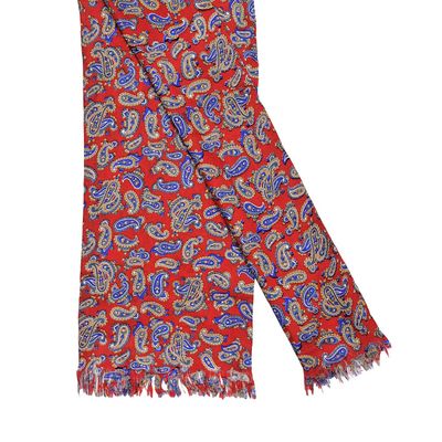 Tiekart men multi paisley silk scarf