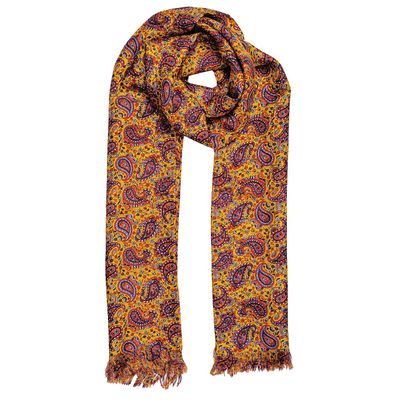 Tiekart men multi paisley silk scarf