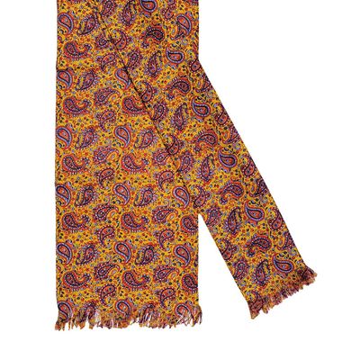 Tiekart men multi paisley silk scarf