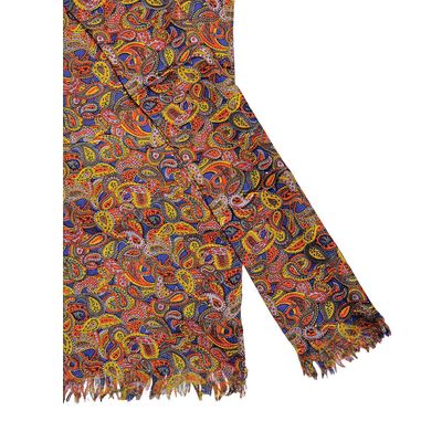 Tiekart men multi paisley silk scarf