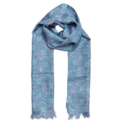 Tiekart men blue paisley silk scarf