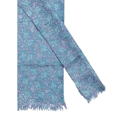 Tiekart men blue paisley silk scarf