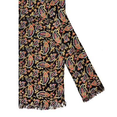 Tiekart men multi paisley silk scarf