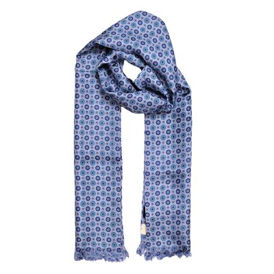 Tiekart men blue floral silk scarf