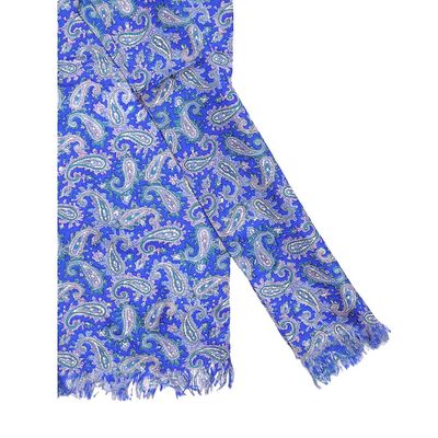 Tiekart men blue paisley silk scarf