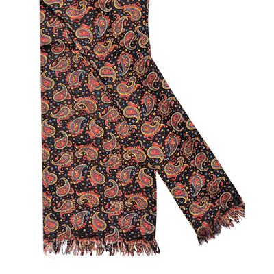 Tiekart men multi paisley silk scarf