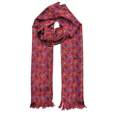 Tiekart men multi paisley silk scarf