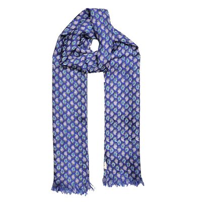 Tiekart men blue paisley silk scarf