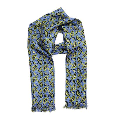 Tiekart men blue paisely silk scarf