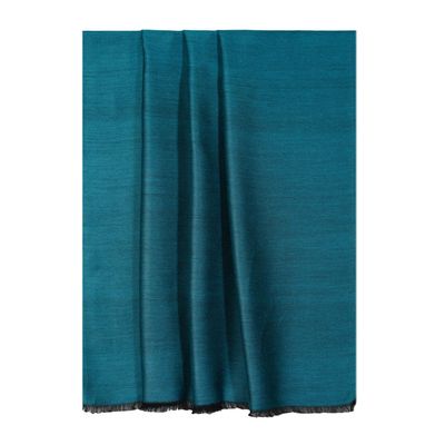 Modal silk reversible Shawl -Turquoise Blue