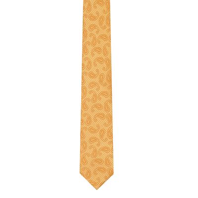 Tiekart men peach paisley  skinny slim tie