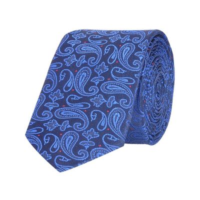 Tiekart men blue paisley  skinny slim tie