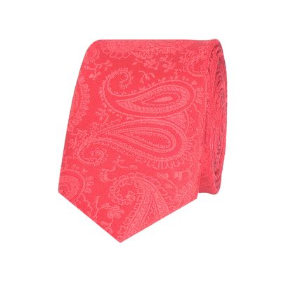 Tiekart men pink paisley  skinny slim tie