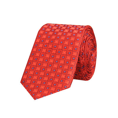 Orange Formal Skinny Microfiber Necktie for Men