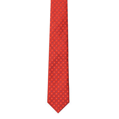 Orange Formal Skinny Microfiber Necktie for Men