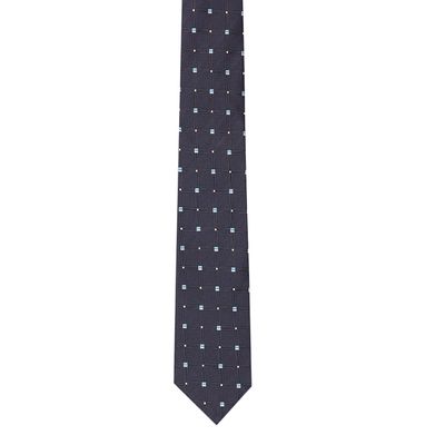 Navy Blue Formal Skinny Microfiber Necktie for Men