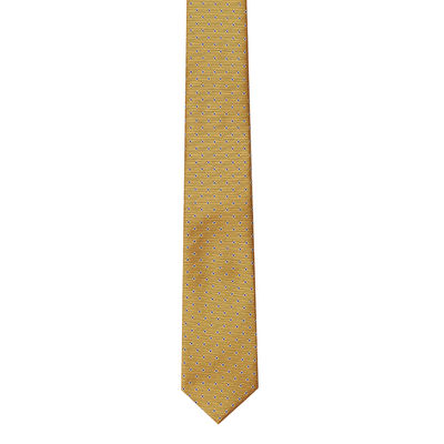 Yellow Formal Skinny Microfiber Necktie for Men