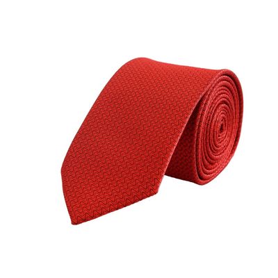 Tiekart men red plain solids skinny slim tie