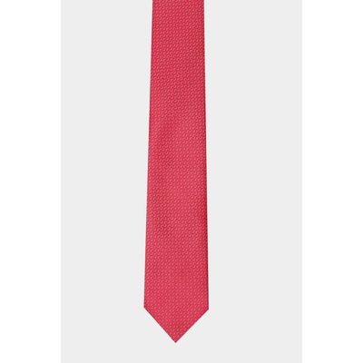 Tiekart men pink plain solids skinny slim tie