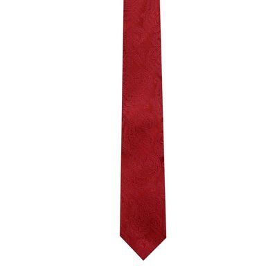 Tiekart men red paisley  skinny slim tie