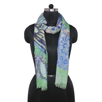 Tiekart women multi  cotton modal scarf