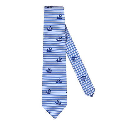 Tiekart men blue  printed silk tie