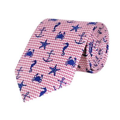 Tiekart men pink printed silk tie