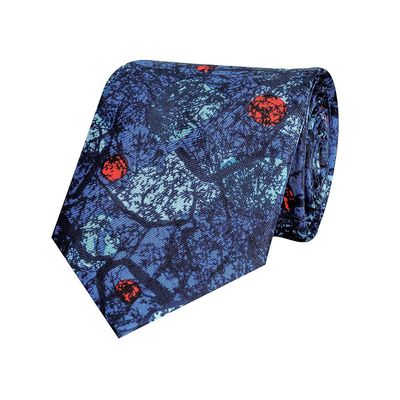 Tiekart men blue  printed silk tie