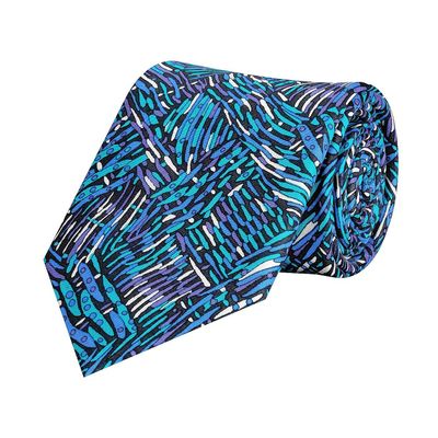 Tiekart men blue  printed silk tie