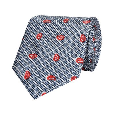 Tiekart men multi  printed silk tie