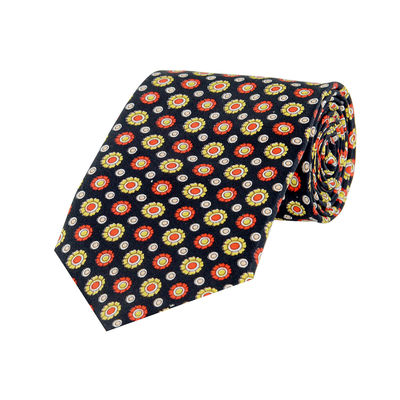 Tiekart men black paisely silk tie