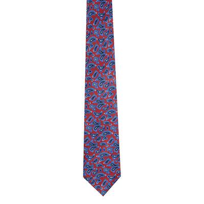 Tiekart men red paisely silk tie