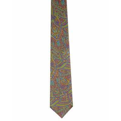 Tiekart men multi paisely silk tie