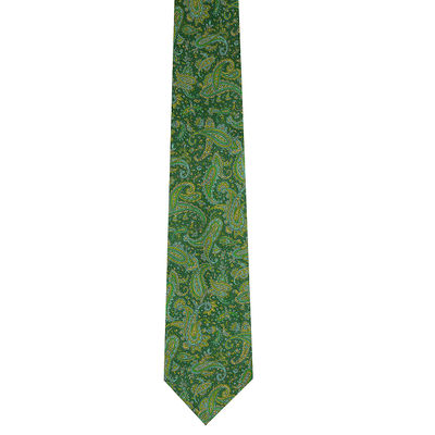 Tiekart men green paisely silk tie