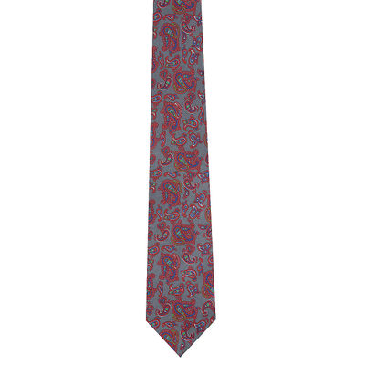 Tiekart men grey paisely silk tie