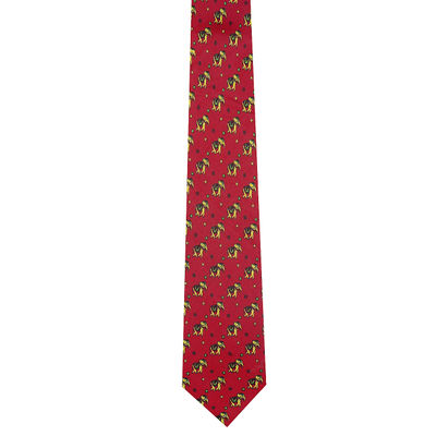 Tiekart men red ethnic silk tie