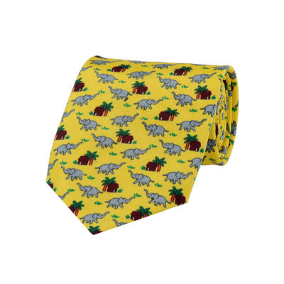 Tiekart men yellow silk tie